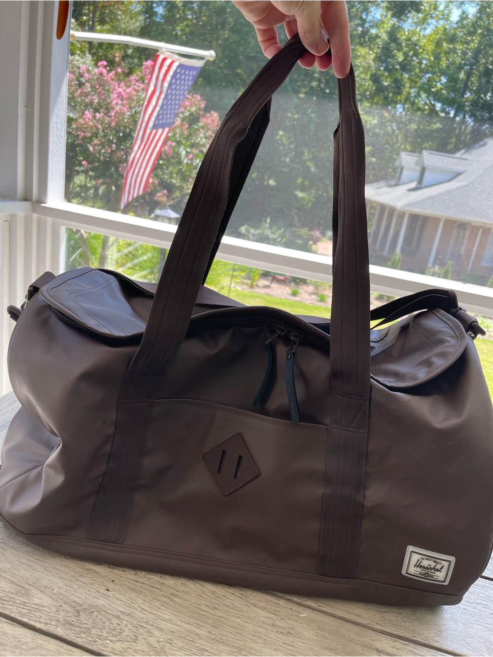 Herschel Supply Co Heritage Brown Travel 40 Liter Duffel Bag Unisex Style